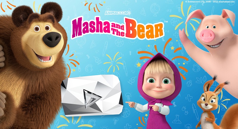 Masha and the Bear accumulates a trillion minutes of watchtime on